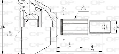 Open Parts CVJ5716.10 - Kit giunti, Semiasse autozon.pro