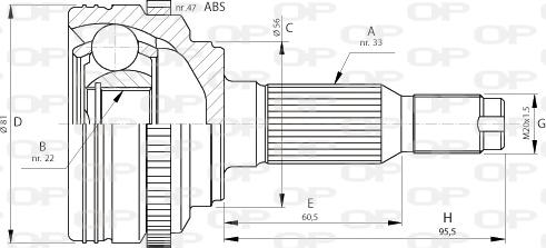 Open Parts CVJ5711.10 - Kit giunti, Semiasse autozon.pro