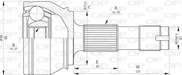 Open Parts CVJ5718.10 - Kit giunti, Semiasse autozon.pro