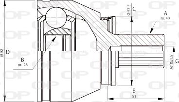 Open Parts CVJ5713.10 - Kit giunti, Semiasse autozon.pro