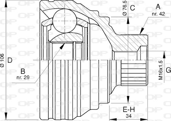 Open Parts CVJ5785.10 - Kit giunti, Semiasse autozon.pro