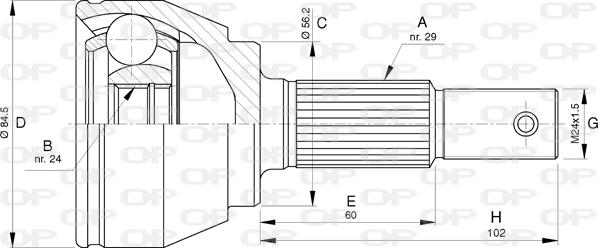 Open Parts CVJ5787.10 - Kit giunti, Semiasse autozon.pro