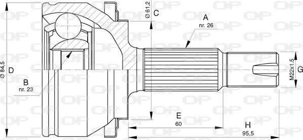 Open Parts CVJ5739.10 - Kit giunti, Semiasse autozon.pro