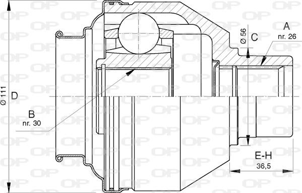 Open Parts CVJ5733.20 - Kit giunti, Semiasse autozon.pro