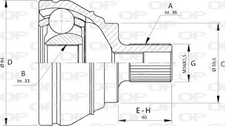 Open Parts CVJ5722.10 - Kit giunti, Semiasse autozon.pro