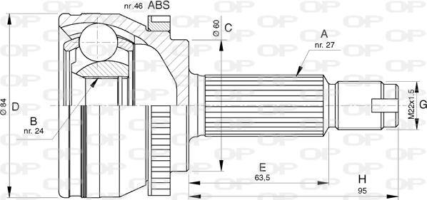 Open Parts CVJ5777.10 - Kit giunti, Semiasse autozon.pro