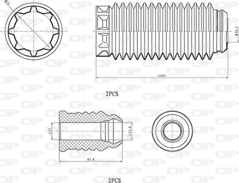 Open Parts DCK5099.04 - Kit parapolvere, Ammortizzatore autozon.pro