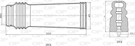 Open Parts DCK5096.04 - Kit parapolvere, Ammortizzatore autozon.pro