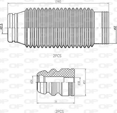 Open Parts DCK5090.04 - Kit parapolvere, Ammortizzatore autozon.pro