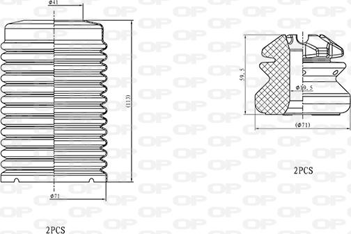 Open Parts DCK5098.04 - Kit parapolvere, Ammortizzatore autozon.pro