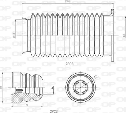 Open Parts DCK5040.04 - Kit parapolvere, Ammortizzatore autozon.pro