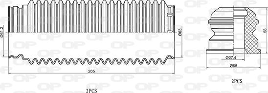 Open Parts DCK5041.04 - Kit parapolvere, Ammortizzatore autozon.pro