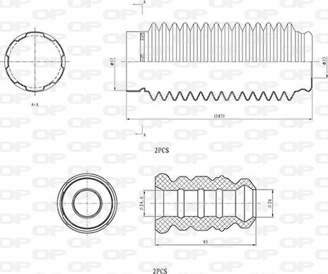 Open Parts DCK5042.04 - Kit parapolvere, Ammortizzatore autozon.pro