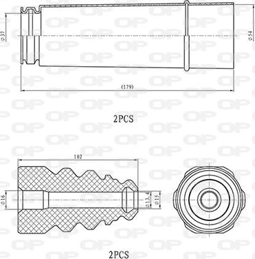 Open Parts DCK5059.04 - Kit parapolvere, Ammortizzatore autozon.pro