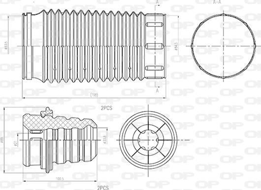 Open Parts DCK5054.04 - Kit parapolvere, Ammortizzatore autozon.pro