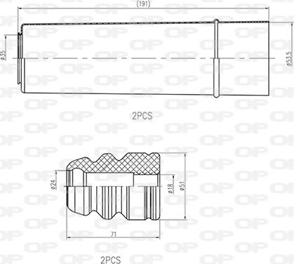 Open Parts DCK5050.04 - Kit parapolvere, Ammortizzatore autozon.pro