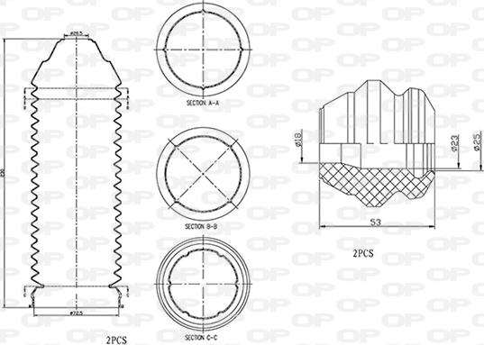 Open Parts DCK5051.04 - Kit parapolvere, Ammortizzatore autozon.pro