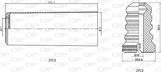 Open Parts DCK5058.04 - Kit parapolvere, Ammortizzatore autozon.pro