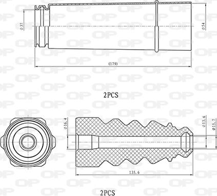 Open Parts DCK5053.04 - Kit parapolvere, Ammortizzatore autozon.pro