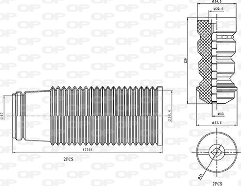 Open Parts DCK5069.04 - Kit parapolvere, Ammortizzatore autozon.pro