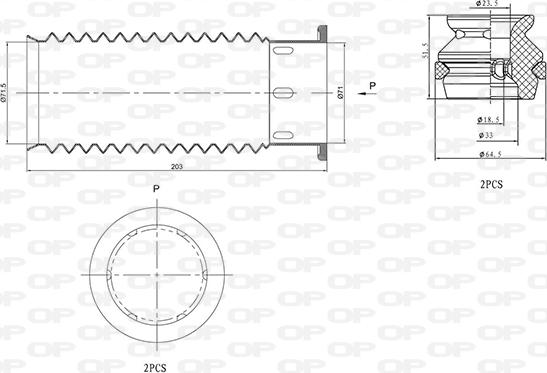 Open Parts DCK5065.04 - Kit parapolvere, Ammortizzatore autozon.pro