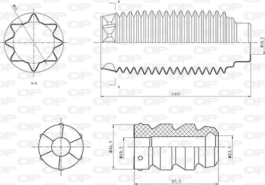 Open Parts DCK5060.04 - Kit parapolvere, Ammortizzatore autozon.pro