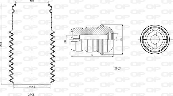 Open Parts DCK5068.04 - Kit parapolvere, Ammortizzatore autozon.pro