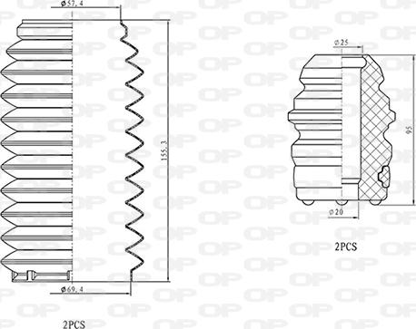 Open Parts DCK5063.04 - Kit parapolvere, Ammortizzatore autozon.pro