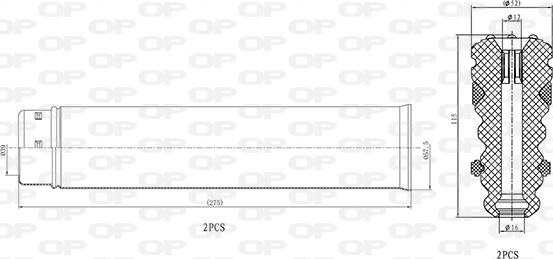 Open Parts DCK5067.04 - Kit parapolvere, Ammortizzatore autozon.pro