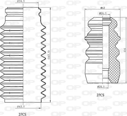 Open Parts DCK5009.04 - Kit parapolvere, Ammortizzatore autozon.pro