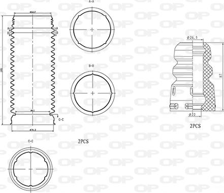 Open Parts DCK5004.04 - Kit parapolvere, Ammortizzatore autozon.pro