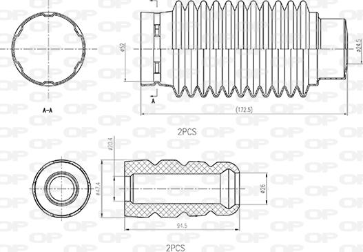 Open Parts DCK5006.04 - Kit parapolvere, Ammortizzatore autozon.pro