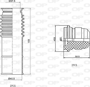 Open Parts DCK5001.04 - Kit parapolvere, Ammortizzatore autozon.pro