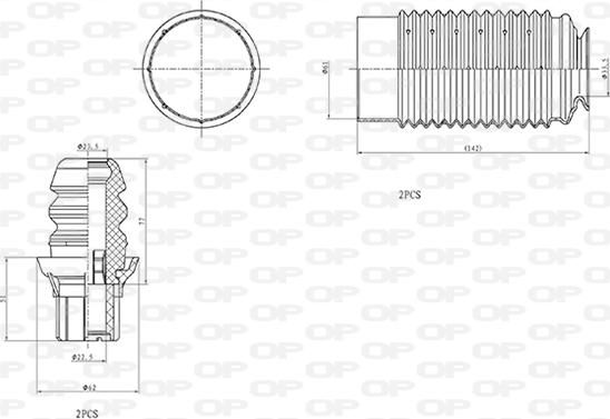 Open Parts DCK5008.04 - Kit parapolvere, Ammortizzatore autozon.pro