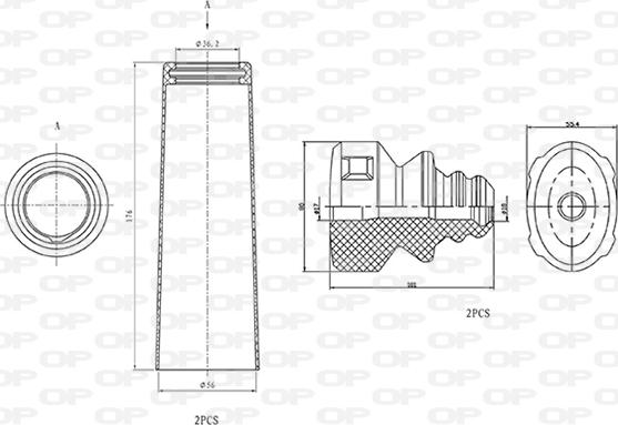 Open Parts DCK5002.04 - Kit parapolvere, Ammortizzatore autozon.pro