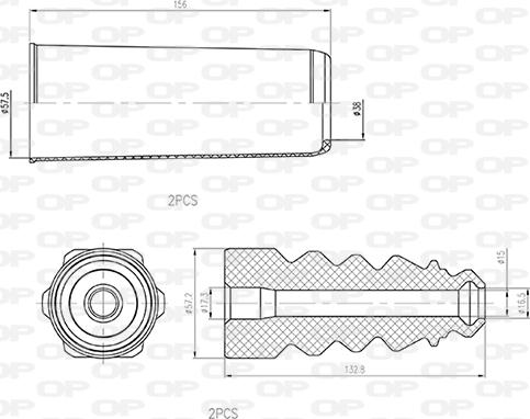 Open Parts DCK5019.04 - Kit parapolvere, Ammortizzatore autozon.pro