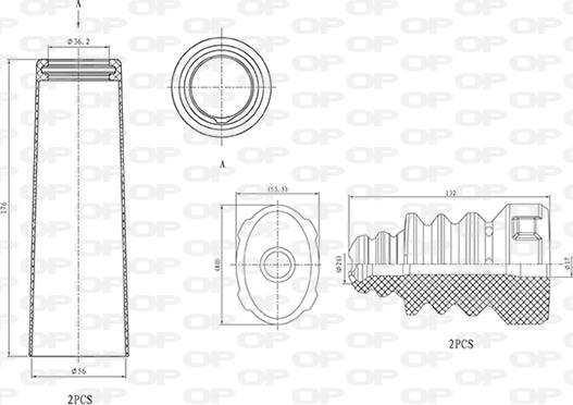 Open Parts DCK5014.04 - Kit parapolvere, Ammortizzatore autozon.pro