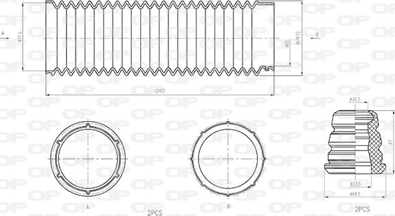 Open Parts DCK5011.04 - Kit parapolvere, Ammortizzatore autozon.pro