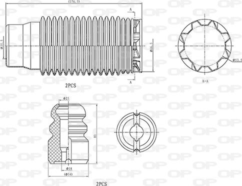 Open Parts DCK5013.04 - Kit parapolvere, Ammortizzatore autozon.pro