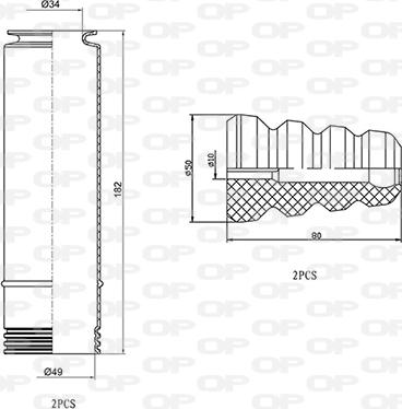 Open Parts DCK5089.04 - Kit parapolvere, Ammortizzatore autozon.pro