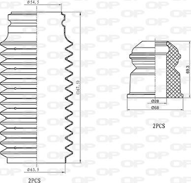 Open Parts DCK5039.04 - Kit parapolvere, Ammortizzatore autozon.pro