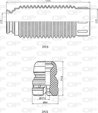 Open Parts DCK5034.04 - Kit parapolvere, Ammortizzatore autozon.pro