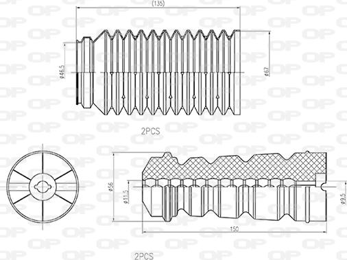 Open Parts DCK5031.04 - Kit parapolvere, Ammortizzatore autozon.pro