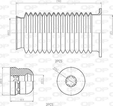 Open Parts DCK5026.04 - Kit parapolvere, Ammortizzatore autozon.pro