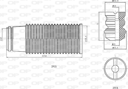 Open Parts DCK5028.04 - Kit parapolvere, Ammortizzatore autozon.pro