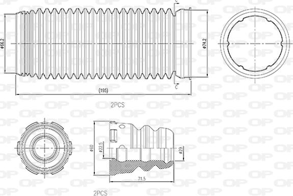 Open Parts DCK5022.04 - Kit parapolvere, Ammortizzatore autozon.pro