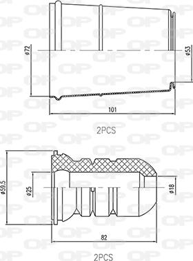 Open Parts DCK5074.04 - Kit parapolvere, Ammortizzatore autozon.pro