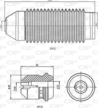 Open Parts DCK5075.04 - Kit parapolvere, Ammortizzatore autozon.pro