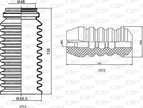 Open Parts DCK5070.04 - Kit parapolvere, Ammortizzatore autozon.pro