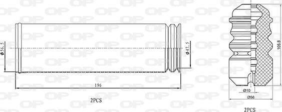 Open Parts DCK5071.04 - Kit parapolvere, Ammortizzatore autozon.pro